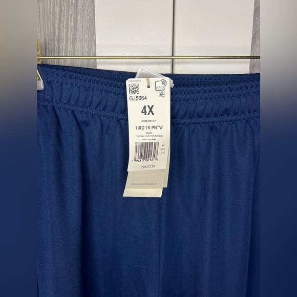 133. NWT Adidas Aeroready Sereno Slim Tapered-Cut Pants Blue 4X - Picture 4 of 11